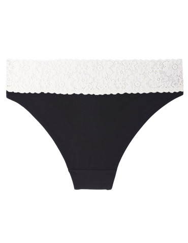 Figi - Majtki damskie figi bikini z wiskozy z koronka 6-pak WIELOKOLOROWY - produkt 4
