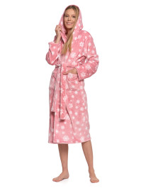 Szlafrok ciepły damski długi z kapturem - produkt 2