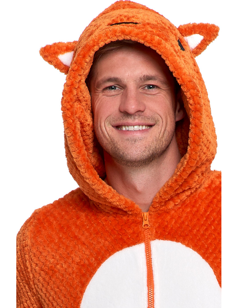 Kocobluzy - Onesie unisex piżama jednoczęściowa z kapturem lisek POMARAŃCZOWY - produkt moraj.pl 4