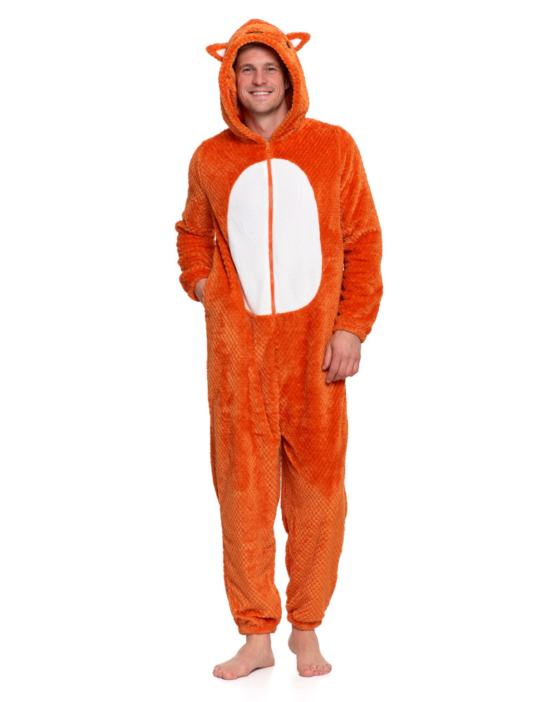 Kocobluzy - Onesie unisex piżama jednoczęściowa z kapturem lisek POMARAŃCZOWY - produkt moraj.pl 5