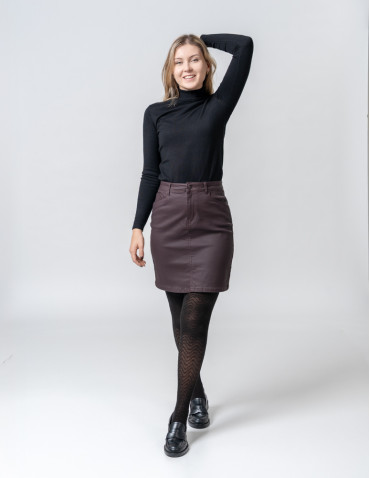 Rajstopy - Bawełniane rajstopy damskie z wzorem 90 DEN CZARNY - produkt 4