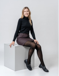 Bawełniane rajstopy damskie z wzorem 90 DEN