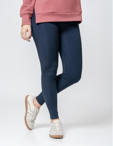 Legginsy - Klasyczne bawełniane legginsy damskie GRANATOWY - produkt 14