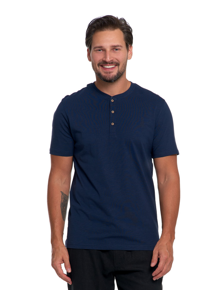 Koszulki, topy, koszule - Męska koszulka z guzikami o klasycznym fasonie - produkt moraj.pl 3