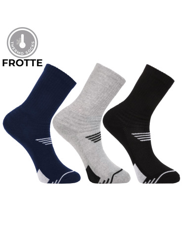 Długie - Ciepłe Thermo Frotte skarpety długie męskie 3-pak WIELOKOLOROWY - produkt 2