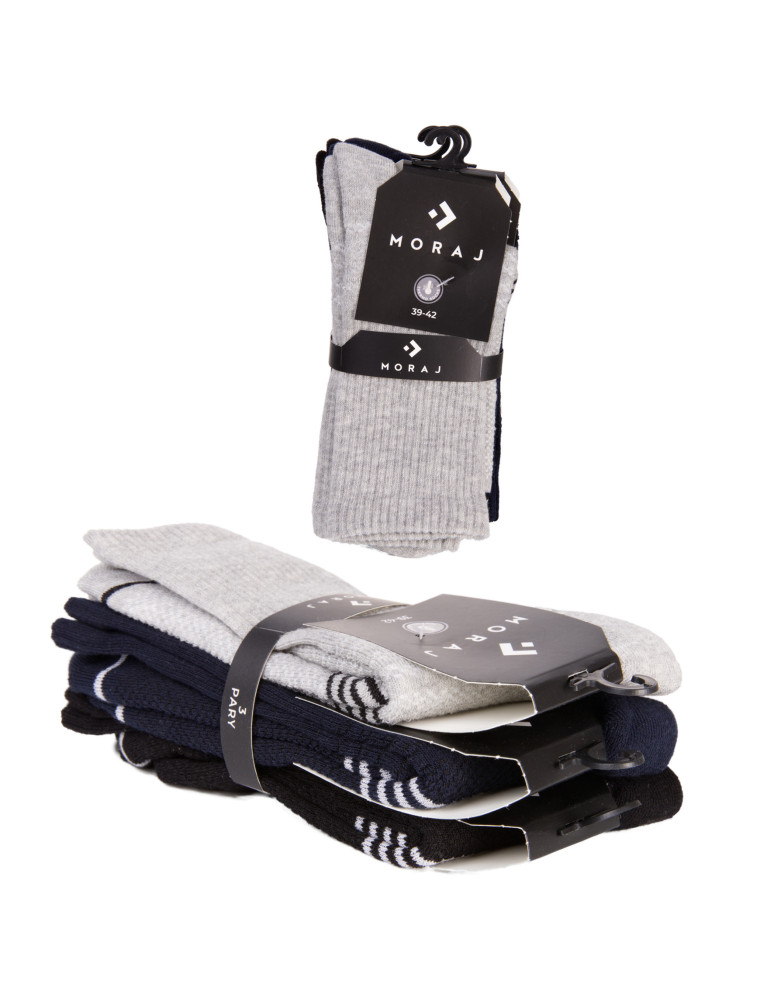 Długie - Ciepłe Thermo Frotte skarpety długie męskie 3-pak WIELOKOLOROWY  - produkt moraj.pl 3