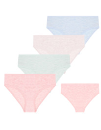 Majtki figi dziewczęce klasyczne z wykończeniem 4-pak