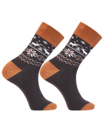 Skarpety męskie długie motyw norweski 3-pak  - produkt 2