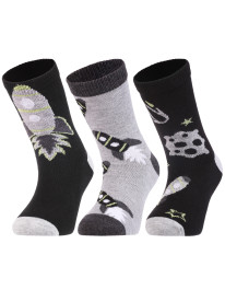 Skarpetki chłopięce długie z motywem kosmosu 3-pak