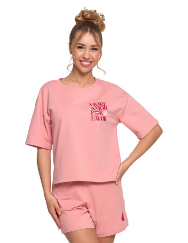 Koszulki i topy - T-shirt damski o luźnym kroju z napisami RÓŻOWY - produkt 15