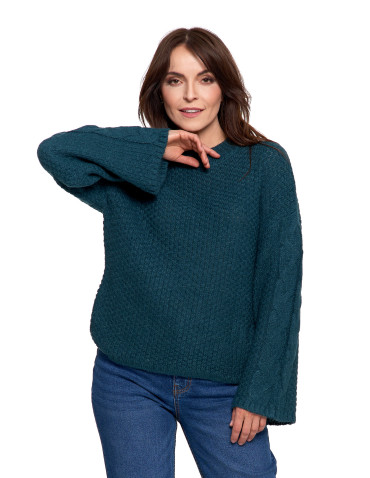 Damski sweter luźny z szerokimi rękawami