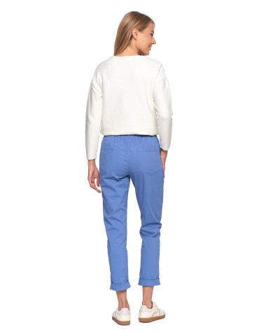 Spodnie - Spodnie damskie jogger w stylu casual z bawełny NIEBIESKI - produkt 3