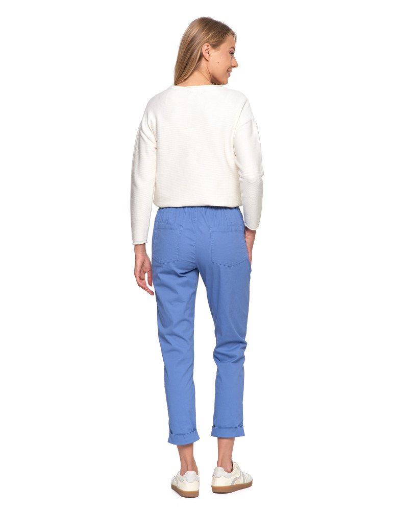 Spodnie - Spodnie damskie jogger w stylu casual z bawełny NIEBIESKI - produkt moraj.pl 3