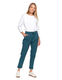 Spodnie damskie jogger w stylu casual z bawełny