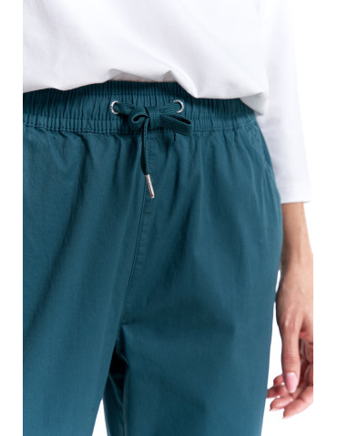 Spodnie - Spodnie damskie jogger w stylu casual z bawełny ZIELONY - produkt 3