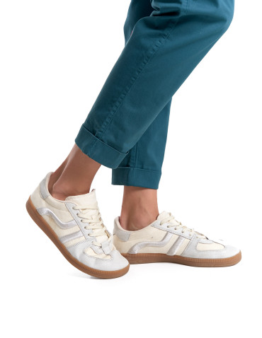 Spodnie - Spodnie damskie jogger w stylu casual z bawełny ZIELONY - produkt 7