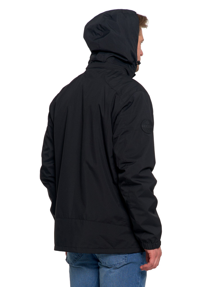 Odzież wierzchnia - Męska kurtka wodoodporna z odpinanym polarem i kapturem 3w1 CZARNY - produkt moraj.pl 5