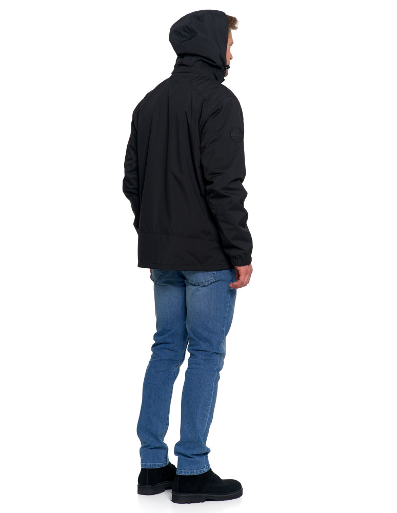 Odzież wierzchnia - Męska kurtka wodoodporna z odpinanym polarem i kapturem 3w1 CZARNY - produkt moraj.pl 8