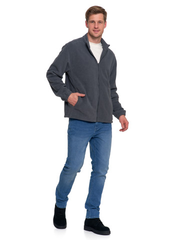 Odzież wierzchnia - Męska kurtka wodoodporna z odpinanym polarem i kapturem 3w1 GRAFIT - produkt 6