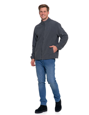 Odzież wierzchnia - Męska kurtka wodoodporna z odpinanym polarem i kapturem 3w1 GRAFIT - produkt 7