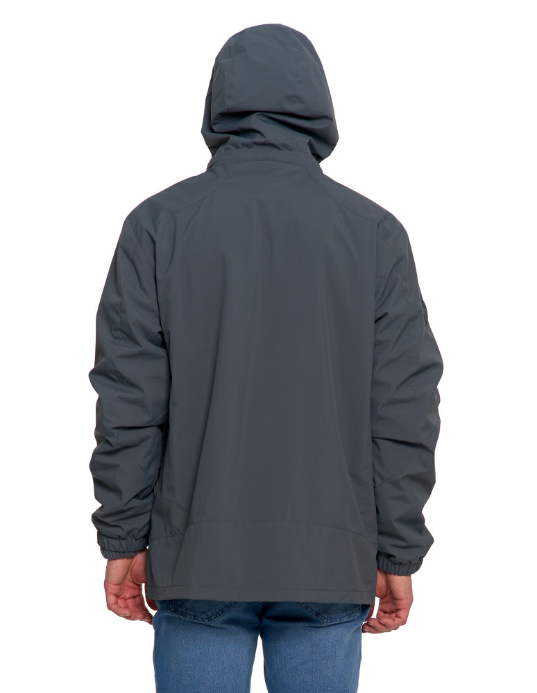 Odzież wierzchnia - Męska kurtka wodoodporna z odpinanym polarem i kapturem 3w1 GRAFIT - produkt moraj.pl 15