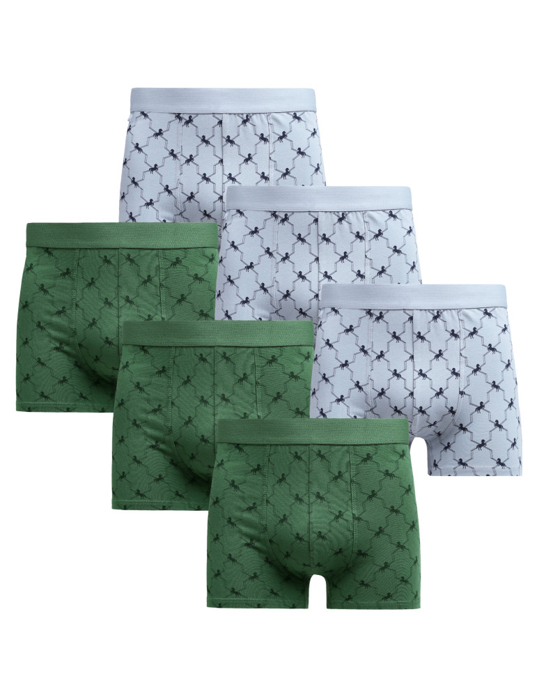 Bokserki dopasowane - Bokserki męskie majtki bawełniane z nadrukiem 6-pak WIELOKOLOROWY - produkt moraj.pl 1