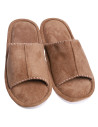 Kapcie domowe damskie wsuwane BRĄZOWY