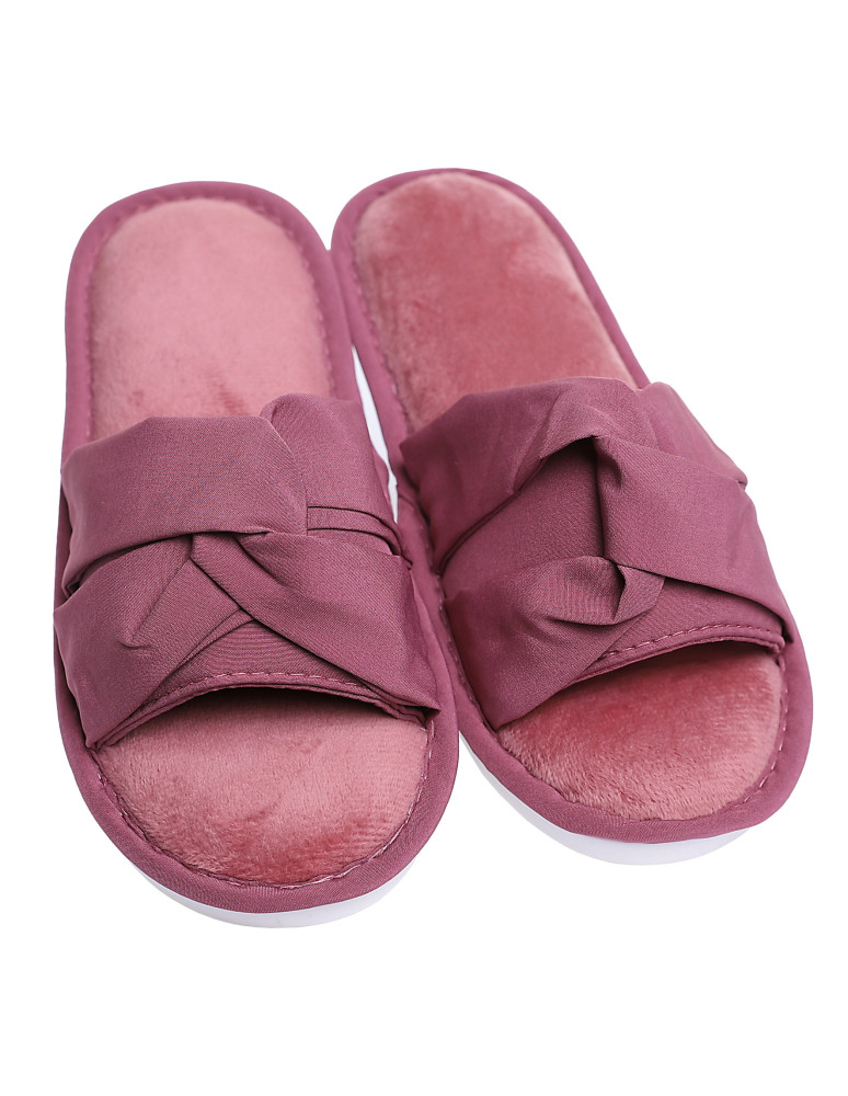 Kapcie i bambosze - Kapcie damskie domowe wsuwane RÓŻOWY - produkt moraj.pl 1