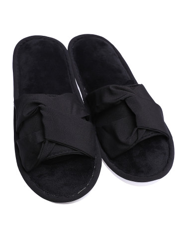 Kapcie i bambosze - Kapcie damskie domowe wsuwane CZARNY - produkt 1