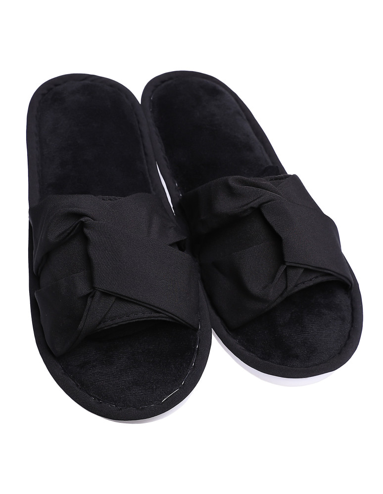 Kapcie i bambosze - Kapcie damskie domowe wsuwane CZARNY - produkt moraj.pl 1