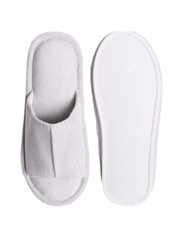 Kapcie i bambosze - Kapcie domowe damskie wsuwane SZARY - produkt 2