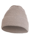 Czapka zimowa beanie z odblaskową przędzą BEŻOWY