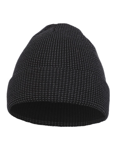 Czapka zimowa beanie z odblaskową przędzą