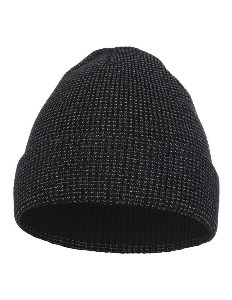 Czapki - Czapka zimowa beanie z odblaskową przędzą CZARNY - produkt moraj.pl 1