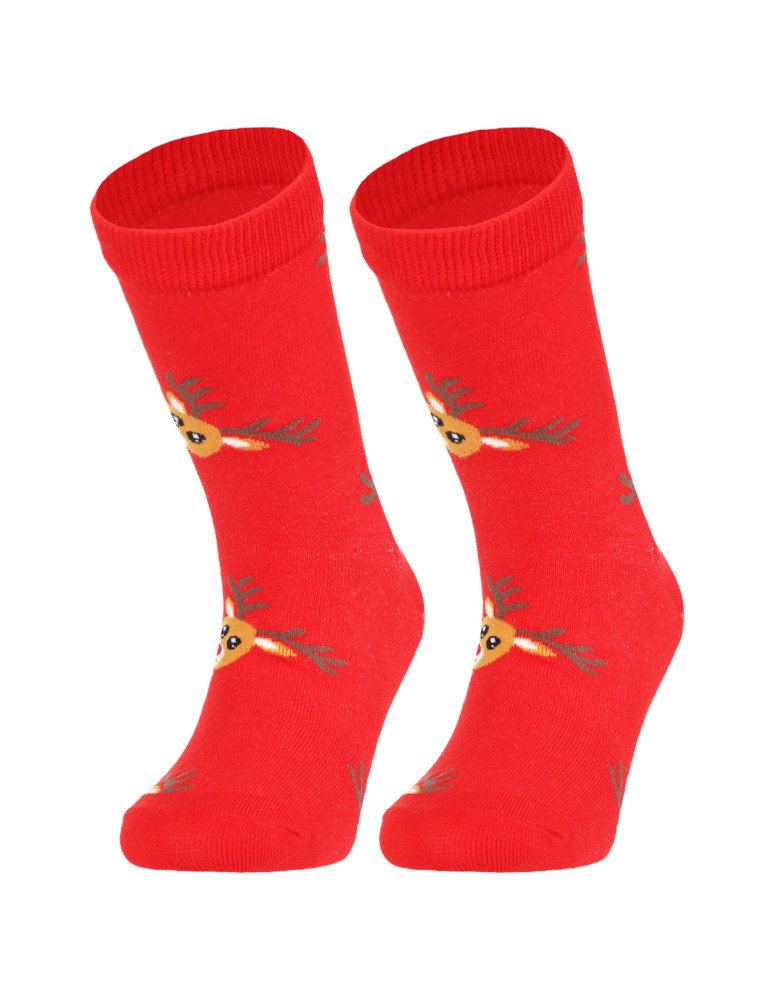 Długie - Świąteczne skarpetki dziecięce reniferowe szaleństwo 2-pak WIELOKOLOROWY  - produkt moraj.pl 3