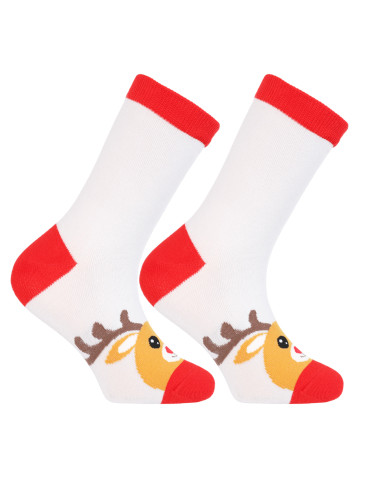 Długie - Świąteczne skarpetki dziecięce reniferowe szaleństwo 2-pak WIELOKOLOROWY - produkt 4