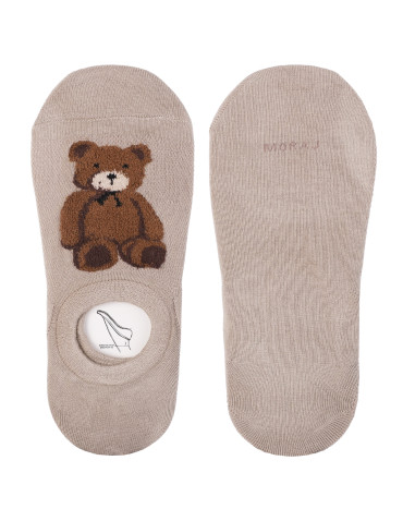 Niskie stopki - Skarpety damskie stopki niskie z pluszowym misiem 3-pak WIELOKOLOROWY - produkt 3