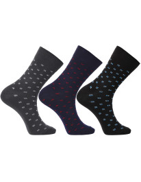 Skarpety męskie długie garniturowe klasyczny wzór 3-pak