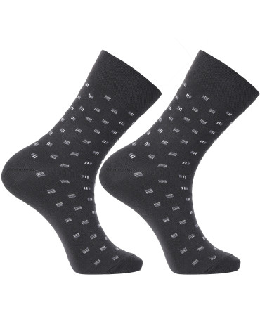 Długie - Skarpety męskie długie garniturowe klasyczny wzór 3-pak WIELOKOLOROWY - produkt 3