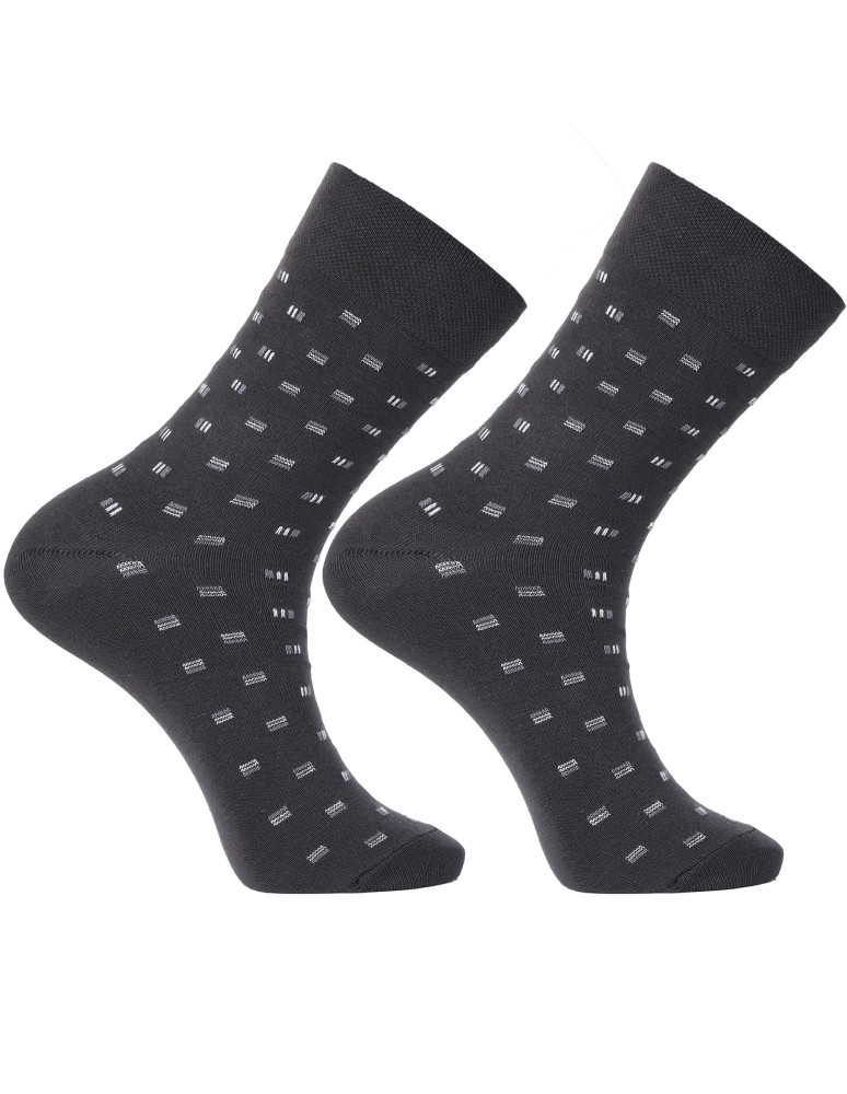 Długie - Skarpety męskie długie garniturowe klasyczny wzór 3-pak WIELOKOLOROWY  - produkt moraj.pl 3