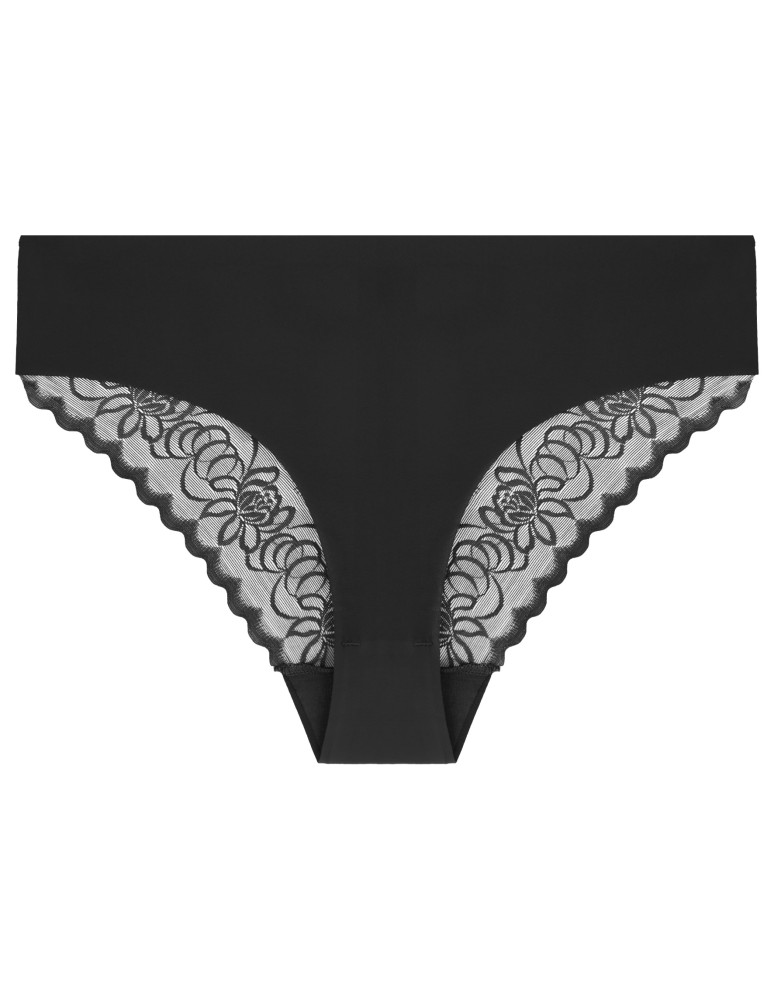 Figi - Majtki damskie figi laserowo cięte z koronkowym tyłem 3-pak WIELOKOLOROWY  - produkt moraj.pl 3