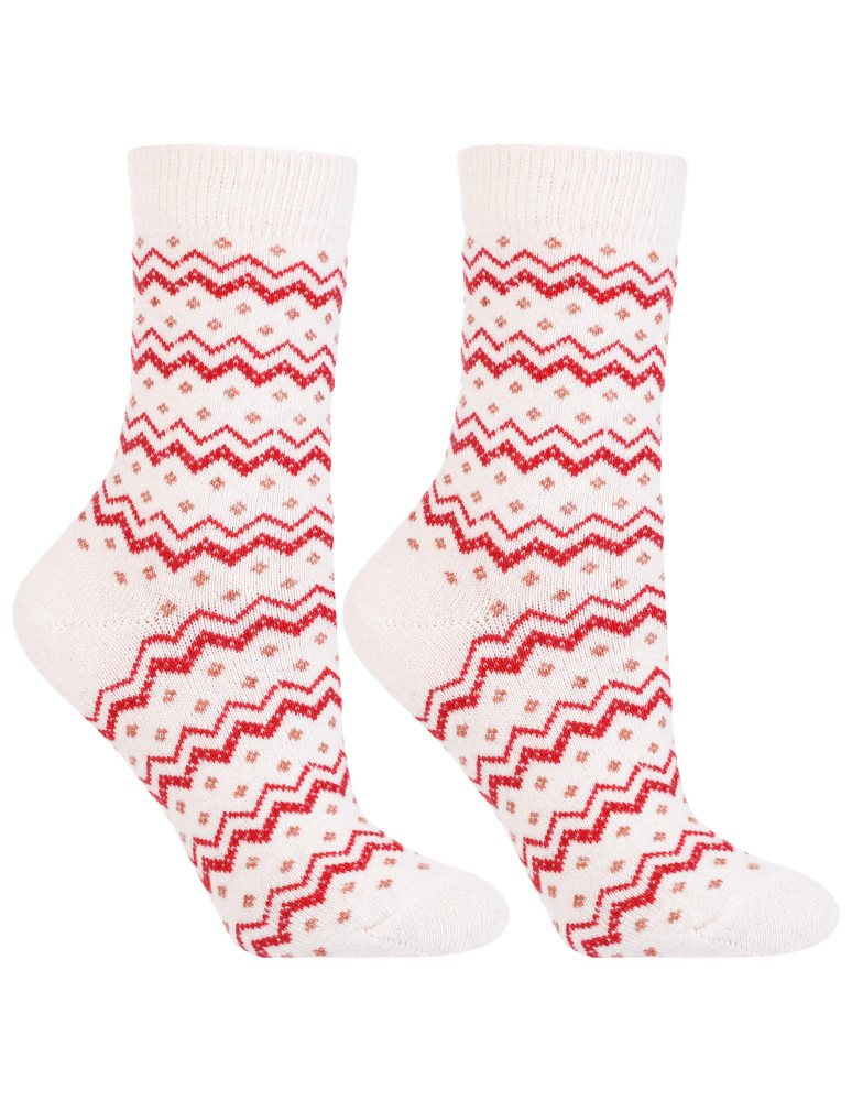 Długie - Damskie ciepłe skarpety z wzorem norweskim 3-pak WIELOKOLOROWY  - produkt moraj.pl 3