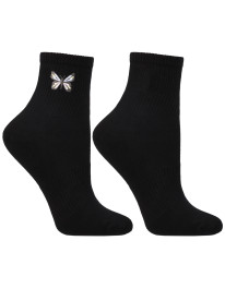 Damskie skarpety za kostkę z haftem motyla 3-pak  - produkt 2