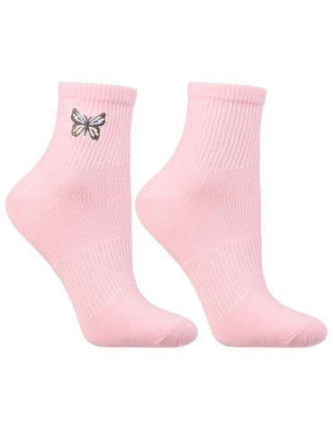 Za kostkę - Damskie skarpety za kostkę z haftem motyla 3-pak WIELOKOLOROWY - produkt 3