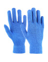 Rękawiczki damskie dzianinowe przejściowe NIEBIESKI