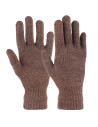 Rękawiczki damskie dzianinowe przejściowe BRĄZOWY