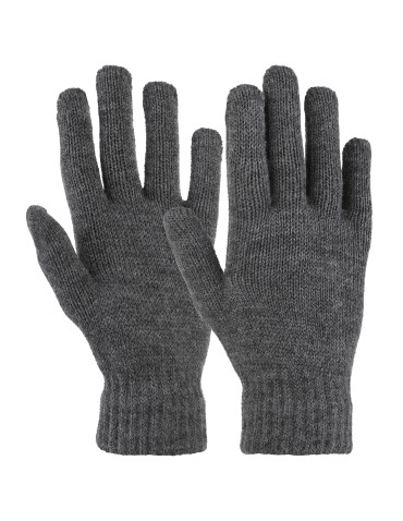 Rękawiczki - Rękawiczki damskie dzianinowe przejściowe SZARY - produkt 1