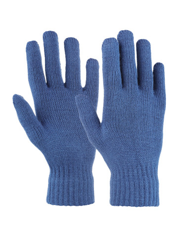 Rękawiczki - Rękawiczki damskie dzianinowe przejściowe GRANATOWY - produkt 1