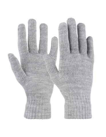 Rękawiczki - Rękawiczki damskie dzianinowe przejściowe SZARY - produkt 2