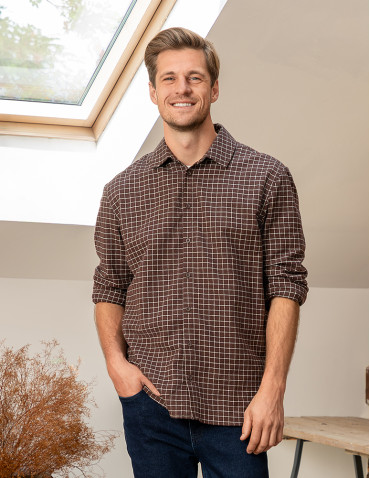 Koszula męska flanelowa w kratę